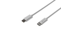Kabel Lightning (M)->USB-C(M) 1m MFI Prati Biały