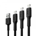 Kabel 3x GC Ray USB - Lightning 30/120/200 cm, LED