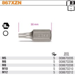 BETA KOŃCÓWKA WKRĘTAKOWA PROFIL XZN / SPLINE M5 x 30mm 10mm