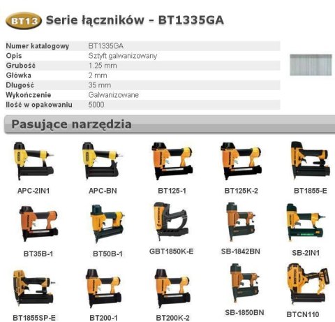 BOSTITCH SZTYFTY BT13 35mm 5000 szt.