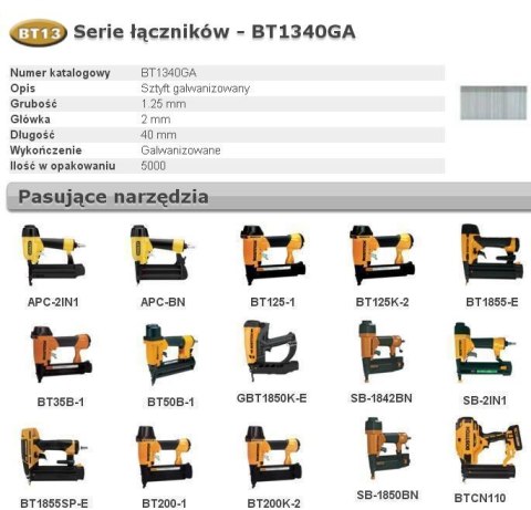 BOSTITCH SZTYFTY BT13 40mm 5000 szt.