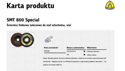 KLINGSPOR ŚCIERNICA LISTKOWA Z WŁÓKNINY SMT800 125mm COARSE