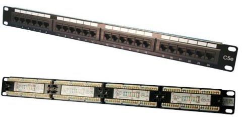 Patch panel CAT5e 24-porty