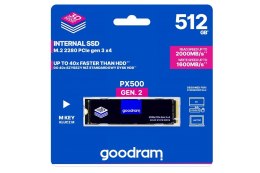 DYSK SSD GOODRAM M.2 512GB 2280 PX500 G2 NVMe Gen3x4 2000/1600MBs