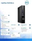 Komputer Optiplex MFF/Core i3-14100T/8GB/256GB SSD/Integrated/WLAN + BT/Kb/Mouse/W11Pro