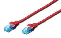 Patchcord DIGITUS UTP kat. 5e 25m PVC czerwony