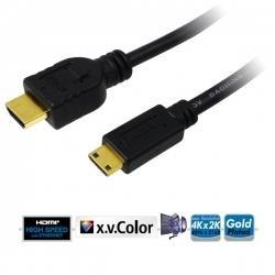 Kabel HDMI LogiLink CH0022 HDMI (A) > mini HDMI (C), 1,5m