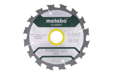 METABO PIŁA TARCZOWA HW/CT 165x30x16z POWER CUT WOOD CLASSIC