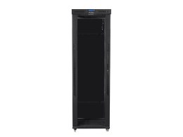 Szafa stojąca Rack 19 cali 47U 800x1200mm, drzwi szklane LCD (FLAT PACK) czarna