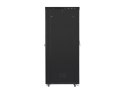 Szafa stojąca Rack 19 cali 47U 800x1200mm, drzwi szklane LCD (FLAT PACK) czarna