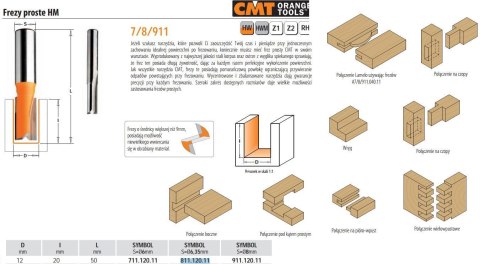 CMT FREZ HM D=12 I=20 L=50 S=6,35... PROSTY KRÓTKI .%%%