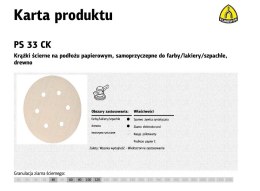 KLINGSPOR KRĄŻEK ŚCIERNY SAMOPRZYCZEPNY 150mm PS33CK gr. 80 GLS3 /100szt.