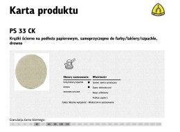 KLINGSPOR KRĄŻEK ŚCIERNY SAMOPRZYCZEPNY 225mm PS33CK gr.120 /50szt.