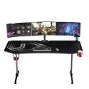 ULTRADESK Biurko dla gracza FRAG XXL BLACK, 160 x 75 cm, 75 cm, uchwyty na słuchawki i napoje, z podkładką XXL na cały pulpit