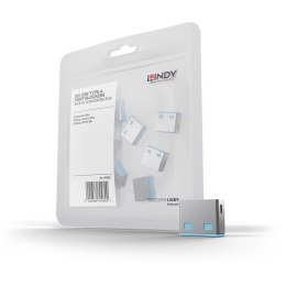 Blokada portów USB LINDY10 szt Port Locks (no Key) Blue