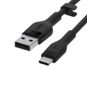 Kabel BoostCharge USB-A do USB-C silikonowy 1m, czarny