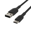 Kabel Braided USB-C USB-A 2m czarny