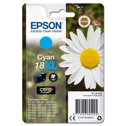 Epson oryginalny ink / tusz C13T18124012, T181240, 18XL, cyan, 6,6ml