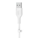 Kabel BoostCharge USB-A do USB-C silikonowy 1m, biały