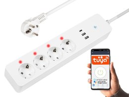 Inteligentna listwa zasilająca 1,5m 2xUSB+USB-C WiFi Tuya