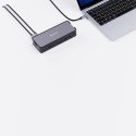 Stacja dokująca Verbatim, USB-C Pro, 15-port, 2x HDMI, RJ45, microSD, 2x USB-A 3.0, USB-C PD, szara