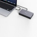 Stacja dokująca Verbatim, USB-C Pro, 17-port, HDMI, RJ45, microSD, USB-A 3.2, szara