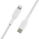 Kabel Braided USB-C Lightning 2m biały