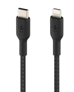 Kabel Braided USB-C Lightning 2m czarny