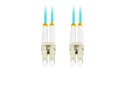 Patchcord światłowodowy Mm Lc/Upc-Lc/Upc Duplex 3.0mm 1m Aqua