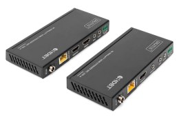 Przedłużacz/Extender DIGITUS HDMI HDBaseT 150m po Cat.5e/6/7 4K 60Hz PoC (Power over Cable) IR audio (zestaw)