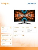 Monitor 31.5 cala G32QC A 1ms/12MLN:1/FULLHD/HDMI