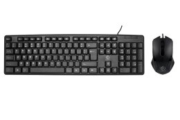 ZESTAW REBELTEC KLAWIATURA SIMSON + MYSZ BLACK USB 1,8M