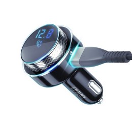 Ładowarka samochodowa transmiter Bluetooth 2xUSB-A + czytnik kart+ Bluetooth