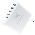 Ładowarka sieciowa 140W 3xUSB-C+2xUSB-A GaN PD QC