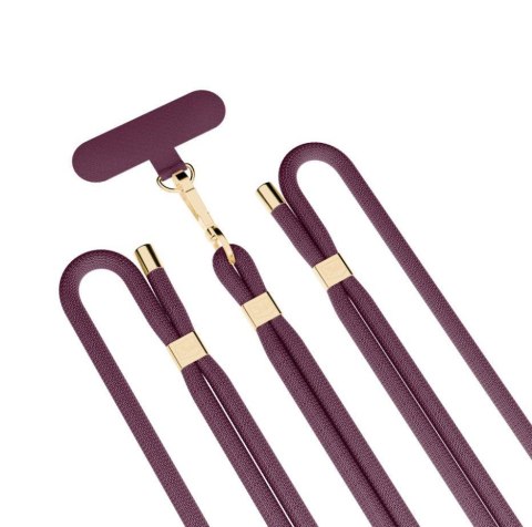 Smycz do telefonu - 3mk EasyClip Elite - Mulberry (gold) )