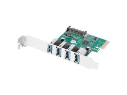 Karta Lanberg PCI Express -> USB 3.1 Gen1 4-port + śledź low profile