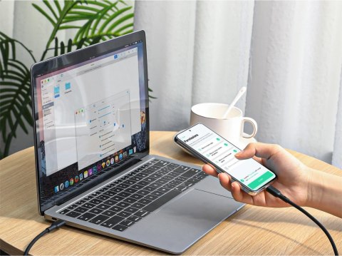 CB-SCC241 kabel USB-C - USB-C 1m 240W PD 5A 20V silikonowy czarny