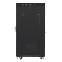 Szafa rack stojąca 19 cali 27U 800x1200 czarna drzwi szklane LCD FLAT PACK