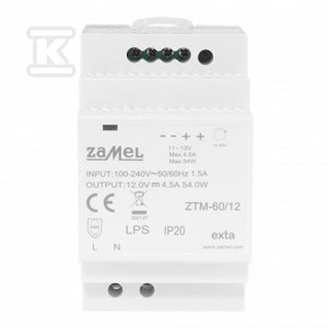 ZASILACZ 60W 12V ZTM-60/12