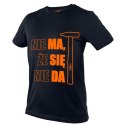 T-SHIRT Z NADRUKIEM MA SIĘ DA ROZMIAR. XXL