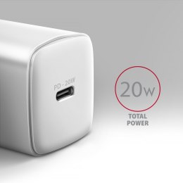 ACU-PD20W Ładowarka sieciowa PD 20W, 1x port USB-C, PD3.0/QC3.0/AFC/FCP/Apple Biała