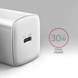 ACU-PD30W Ładowarka sieciowa PD 30W, 1x port USB-C, PD3.0/QC3.0/AFC/FCP/Apple Biała