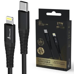 Kabel USB Typ-C do Lightning Smart Life Braided 27W 2m czarny