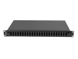 Przełącznica światłowodowa 24XSC duplex/24XLC QUAD rack 19 1U czarna + akcesoria