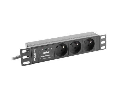 Listwa zasilająca Rack PDU 10 cali 1U 3x 230V PL 2m 10A czarna C14