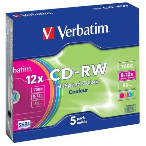 CD-RW 8-12x 700MB 5P SL 43167