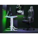 ULTRADESK Biurko dla gracza IRON WHITE, 132,5x60,5 cm, 71-81 cm, mechaniczna regulacja wysokości