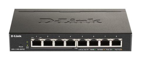 Switch zarządzalny D-Link DGS-1100-08PV2 8x1000 PoE Mbps Gigabit