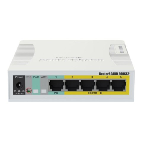 Switch zarządzalny MikroTik RB260GSP 5x1GbE 1xSFP PoE