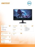 Monitor AW2725DF 27 cali AMD FreeSync/QD-OLED/360Hz/QHD(2560x1440)/16:9/DP/HDMI/USB-C/USB/3Y